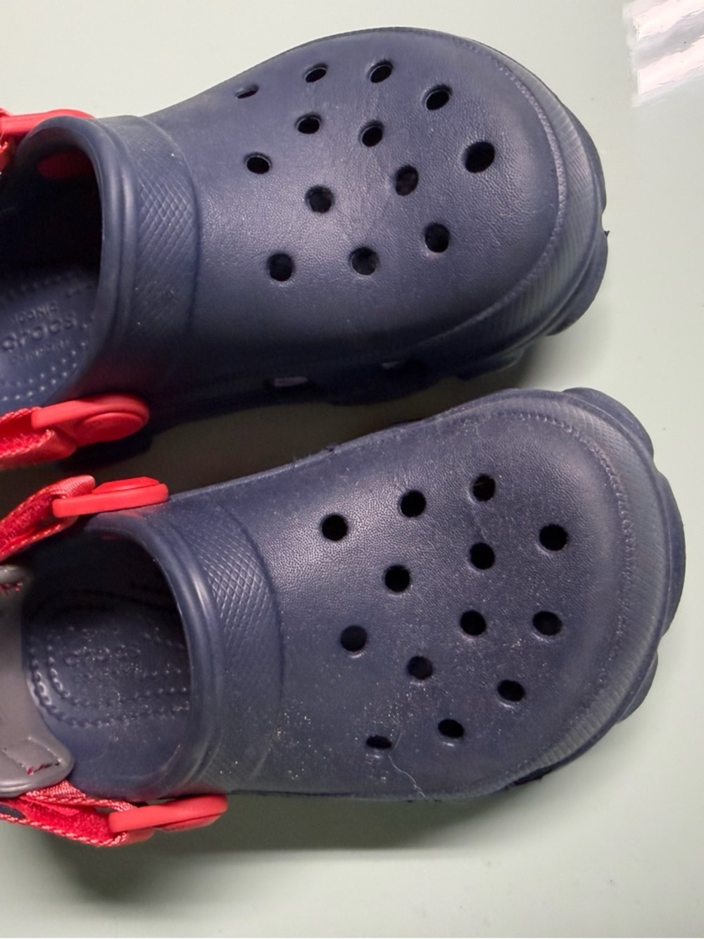 CROCS Kids Navy with Red Strap Classic Clog
